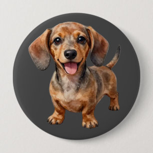 Bóton Redondo 10.16cm Filhote feliz de Dachshund