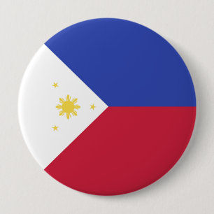 Bóton Redondo 10.16cm Filipinas Flag Emblem