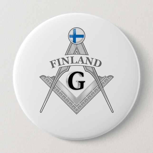 Bóton Redondo 10.16cm Finland freemasonry sign (Frente)