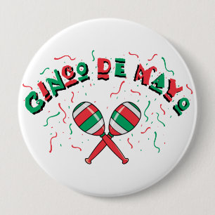 Bóton Redondo 10.16cm Fitas e Maracas -