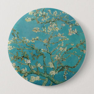 Bóton Redondo 10.16cm Flor de Amêndoa, Pintura a Óleo, Vincent Van Gogh