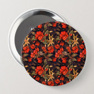 Bóton Redondo 10.16cm Flores Antigas de Alexandra Cook aka Linandara