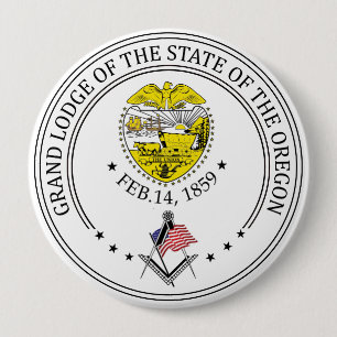 Bóton Redondo 10.16cm Freemasonry, Lar do Estado de Oregon