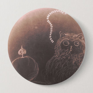 Bóton Redondo 10.16cm Gato fofo em relâmpagos gloriosos