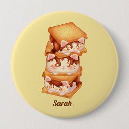 Bóton Redondo 10.16cm Gatos de Chocolate