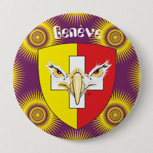 Bóton Redondo 10.16cm Genebra, Genève Suíça Suisse Svizzera Button/