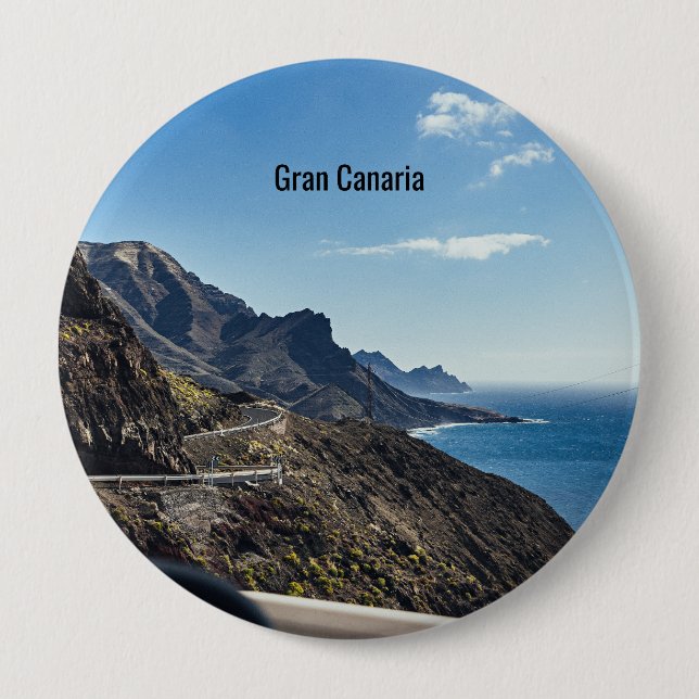 Bóton Redondo 10.16cm Gran Canaria (Canárias), Espanha, (Frente)