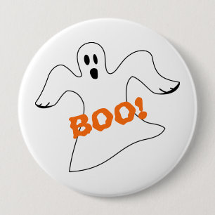 Bóton Redondo 10.16cm Halloween Boo Ghost