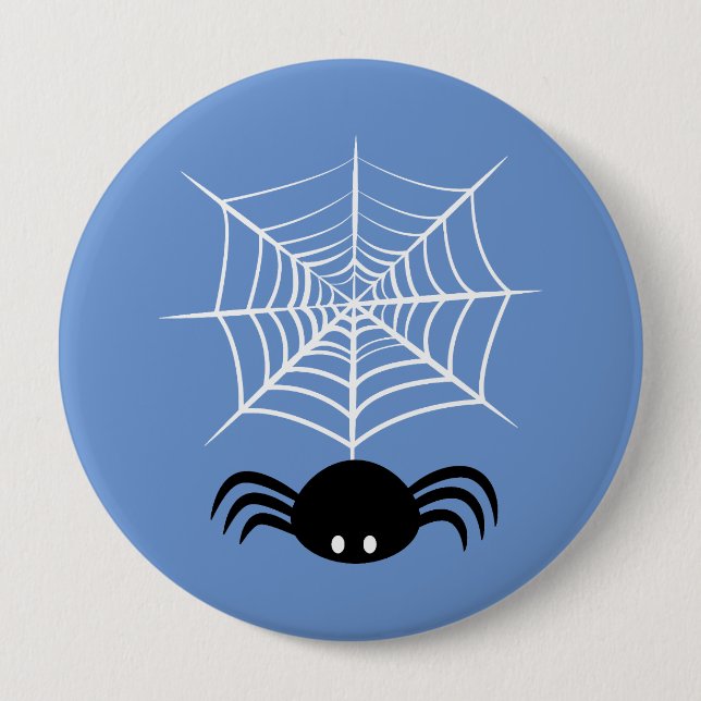 Bóton Redondo 10.16cm Halloween Spider Web (Frente)