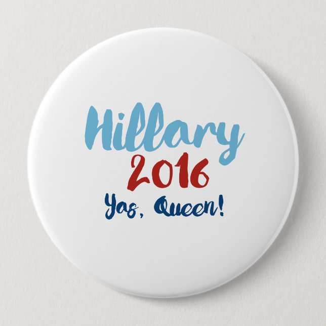 Bóton Redondo 10.16cm Hillary 2016 - Rainha de Yas - poster da (Frente)