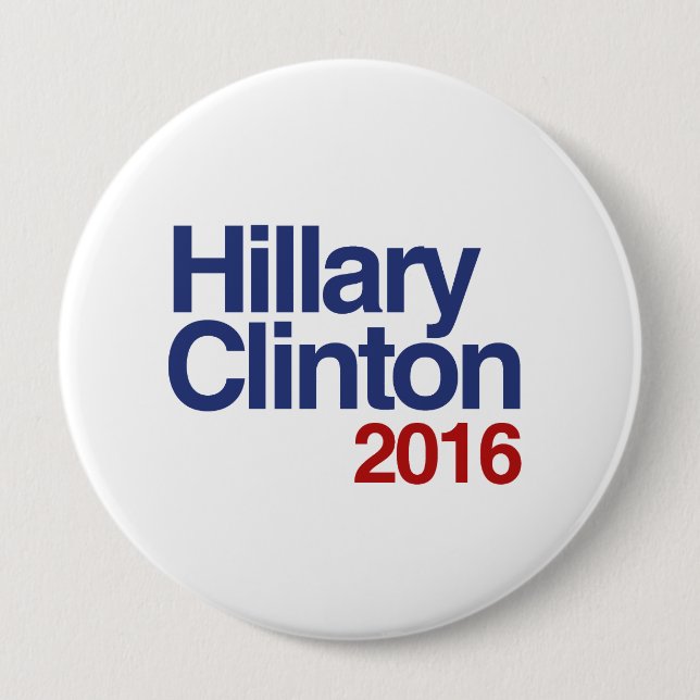 Bóton Redondo 10.16cm HILLARY CLINTON 2016 SIMPLE.png (Frente)