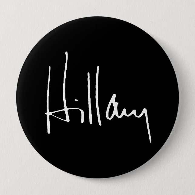 Bóton Redondo 10.16cm HILLARY CLINTON AUTOGRAPH -.png (Frente)