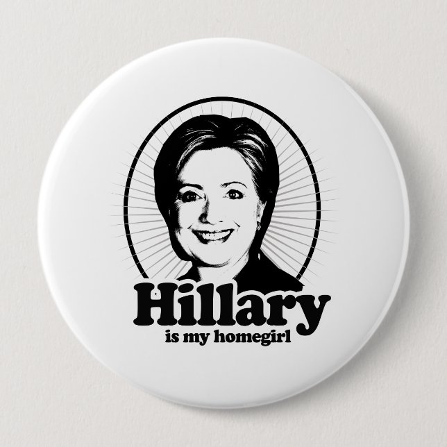 BÓTON REDONDO 10.16CM HILLARY É MEU HOMEGIRL - .PNG (Frente)