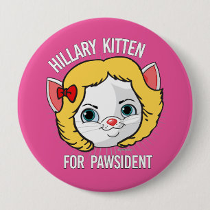 Bóton Redondo 10.16cm Hillary Kitten para Pawsident