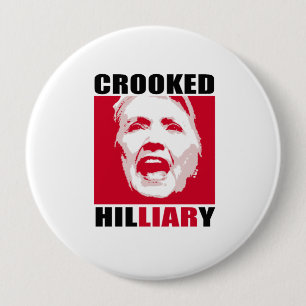 Bóton Redondo 10.16cm HILLIARY CURVADO - - Anti-Hillary -