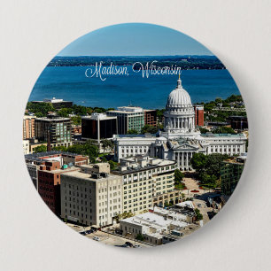 Bóton Redondo 10.16cm horizonte de Madison, Wisconsin