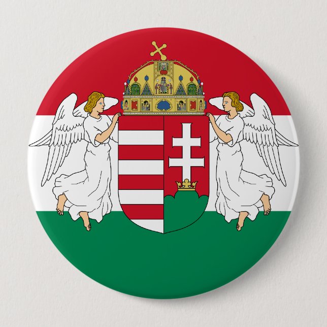 Bóton Redondo 10.16cm Hungria, Hungria (Frente)