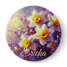 Impressionista Daffodil Floral Purple Personalizad