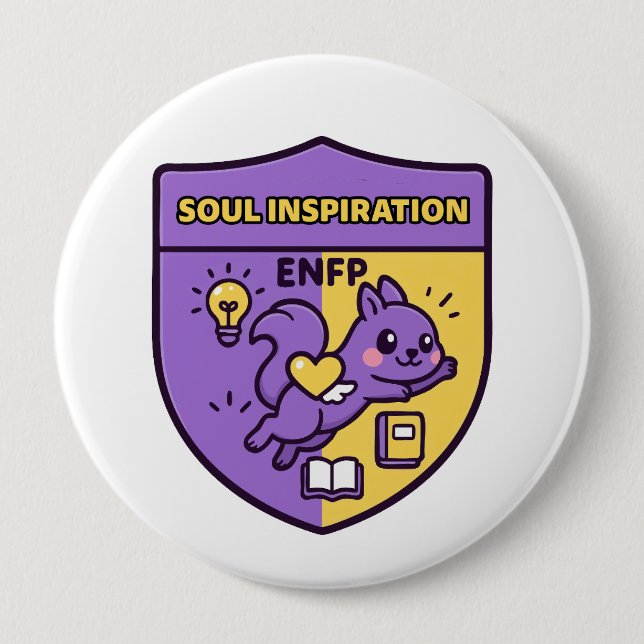 Bóton Redondo 10.16cm Inspiring Squirrel – Soul Inspiration (Frente)