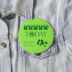 Bóton Redondo 10.16cm Irlandês hoje Shamrock Beer Engraçado Rua. Dia d