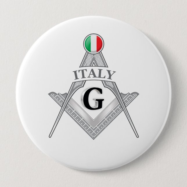 Bóton Redondo 10.16cm Italy freemasonry sign (Frente)