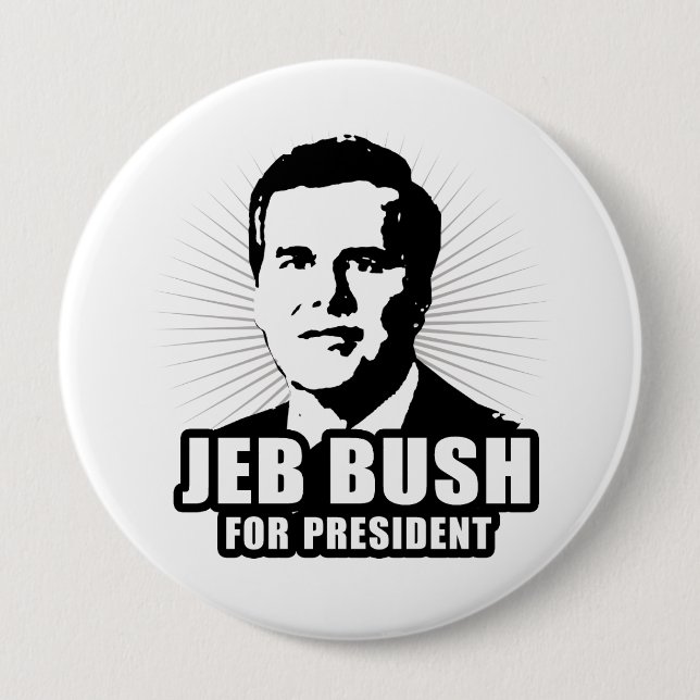 Bóton Redondo 10.16cm Jeb Bush para o presidente (Frente)