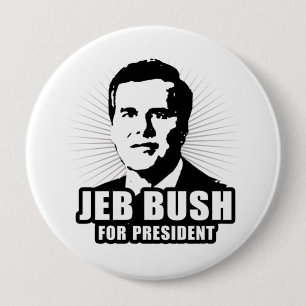 Bóton Redondo 10.16cm Jeb Bush para o presidente