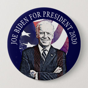 Bóton Redondo 10.16cm Joe Biden para a manifestação eleitoral do Preside