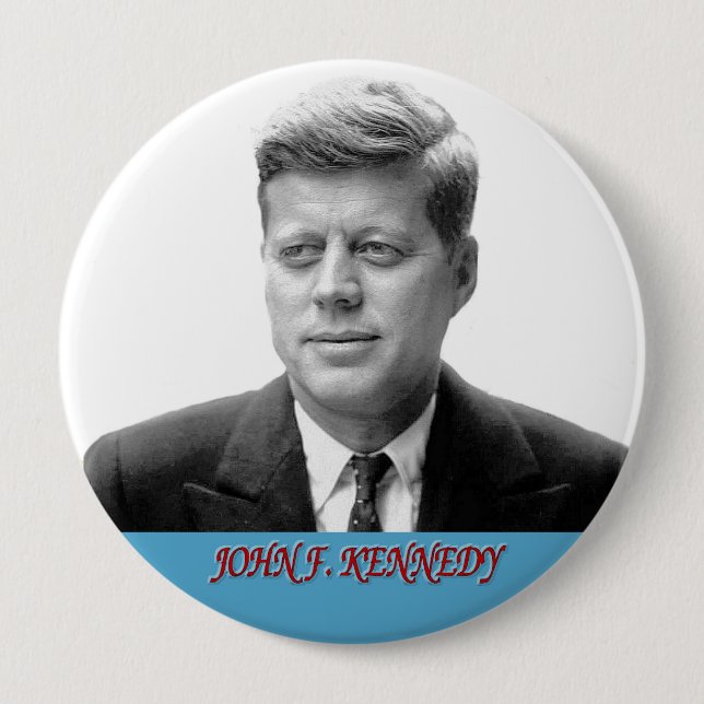 Bóton Redondo 10.16cm John F. Kennedy (Frente)