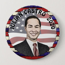 Bóton Redondo 10.16cm Julian Castro para o apoio eleitoral do Presidente