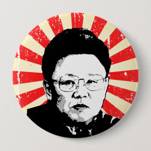Bóton Redondo 10.16cm Kim Jong Il