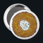 Bóton Redondo 10.16cm Latkes Potato Pancake Hanukkah Comida de Feriado J<br><div class="desc">Design apresenta um marcador original ilustrativo de uma deliciosa panqueca de batata latke revestida com creme azedo, um grampeador na cozinha judaica. Ideal para Hanukkah, ou como presente para seu alimento favorito. Este design latke também está disponível em outros produtos. Muitos designs adicionais estão também disponíveis neste compro! Não vê...</div>