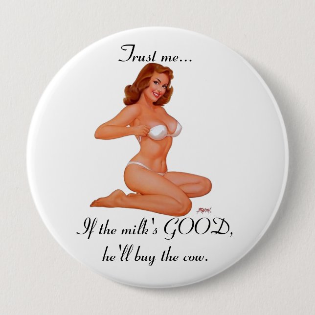 Bóton Redondo 10.16cm Leite livre! (Frente)
