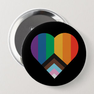 Bóton Redondo 10.16cm LGBT+orgulho. Botão de bandeira arco-íris