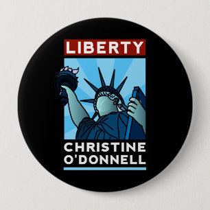 Bóton Redondo 10.16cm Liberdade do americano de Christine O'Donnell 2010