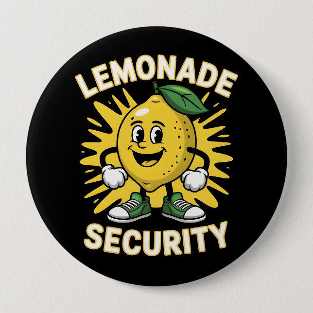 Bóton Redondo 10.16cm Limonade Stand Security (Frente)