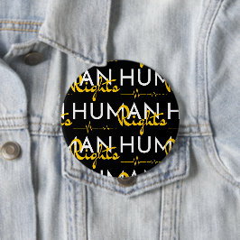 Bóton Redondo 10.16cm Linha de vida dos direitos humanos