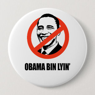 Bóton Redondo 10.16cm Lyin da caixa de Obama