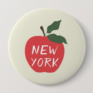 Bóton Redondo 10.16cm Maçã vermelha Nova York