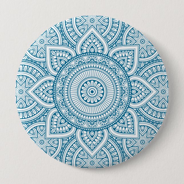 Bóton Redondo 10.16cm Mandala (Frente)