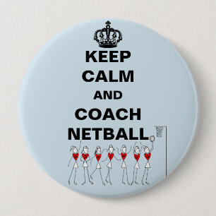 Bóton Redondo 10.16cm Mantenha tema calmo e do treinador do Netball