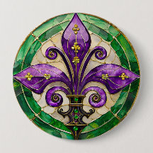 Mardi Gras StainGlass Fleur de lis