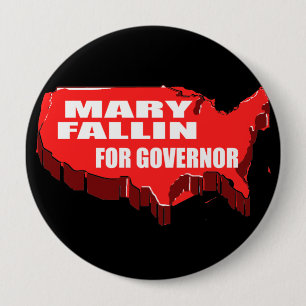 BÓTON REDONDO 10.16CM MARY FALLIN PARA O GOVERNADOR