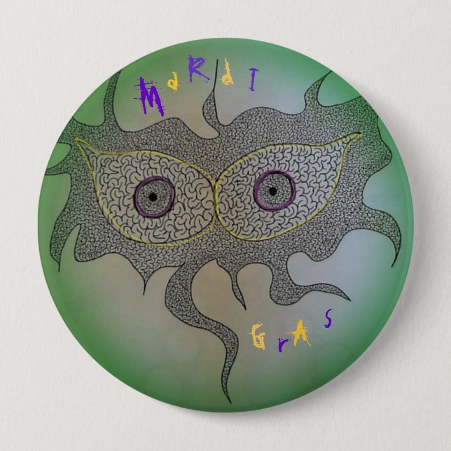 Bóton Redondo 10.16cm Máscara nunca de fluxo (Frente)