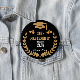 Bóton Redondo 10.16cm Mastrou-O! QR de graduação personalizada para 2024