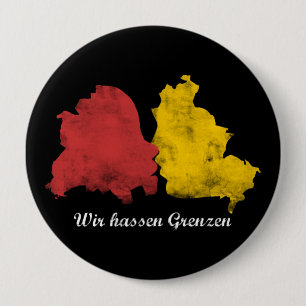 Bóton Redondo 10.16cm Mauerfall - Wir hassen Grenzen