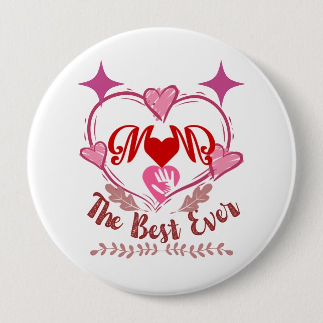 Bóton Redondo 10.16cm Melhor mãe de sempre (Frente)