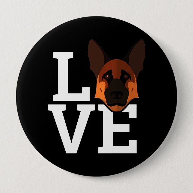 Bóton Redondo 10.16cm Meu German shepherd (Frente)