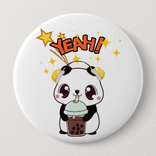 Bóton Redondo 10.16cm Meu Panda Fofinho de Festa