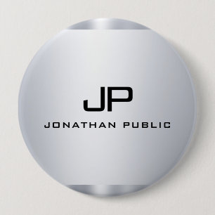 Bóton Redondo 10.16cm Modelo de tendências de aparência metálica do mono